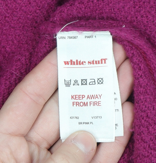 White Stuff Women's Pink Long Sleeve Knit Cardigan Size 12