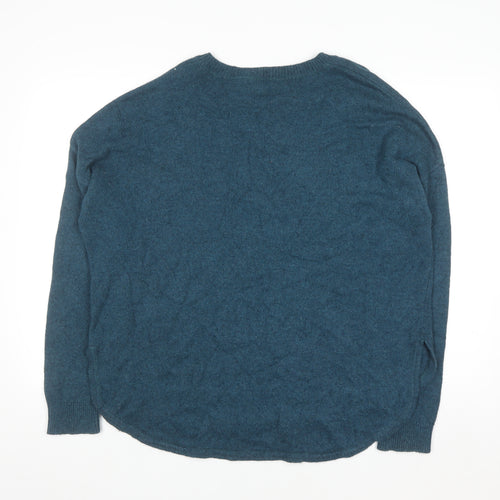 FatFace Women's Blue Cotton Knit Crew Neck Jumper Size 18