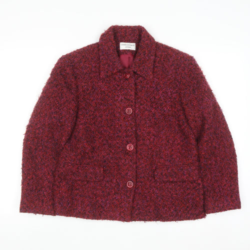 Charles Gray Women’s Red Wool Tweed Blazer Jacket Size 12
