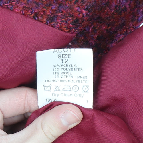 Charles Gray Women’s Red Wool Tweed Blazer Jacket Size 12