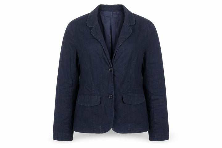 Monsoon Women’s Blue Linen Blazer Size 12 Classic Short Jacket