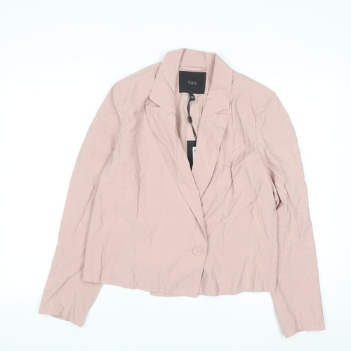 Y.A.S Womens Pink Short Blazer Jacket Size S Viscose Blend