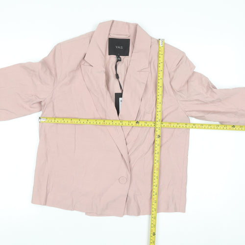Y.A.S Womens Pink Short Blazer Jacket Size S Viscose Blend