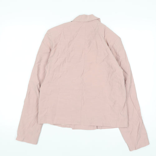 Y.A.S Womens Pink Short Blazer Jacket Size S Viscose Blend