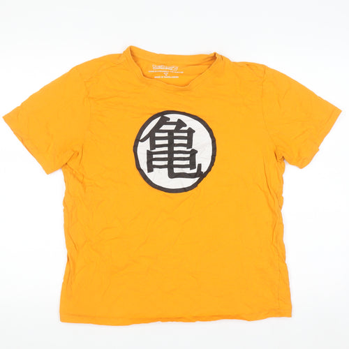 Dragon Ball Z Men's Orange Graphic Short Sleeve T-Shirt Size M