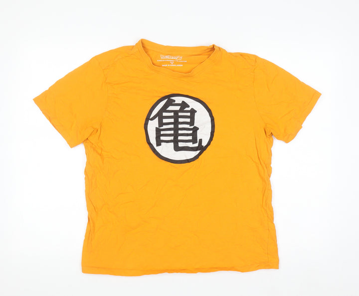 Dragon Ball Z Men's Orange Graphic Short Sleeve T-Shirt Size M