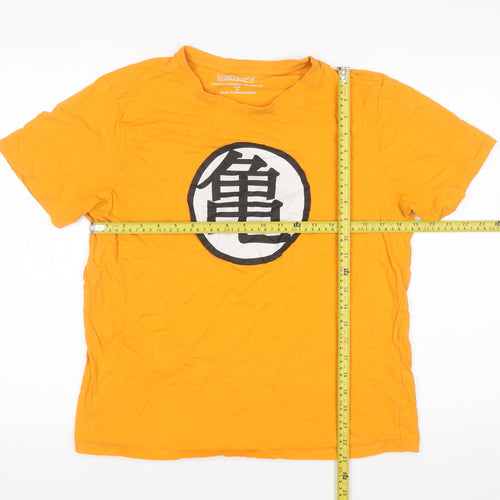 Dragon Ball Z Men's Orange Graphic Short Sleeve T-Shirt Size M