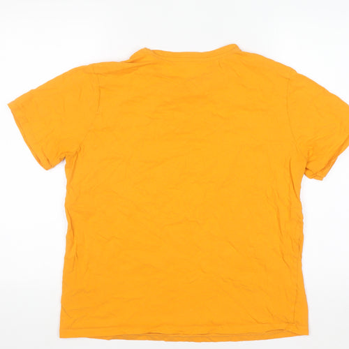 Dragon Ball Z Men's Orange Graphic Short Sleeve T-Shirt Size M