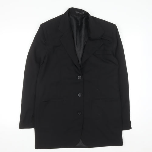 PrettyLittleThing Women's Black Slim Fit Blazer Jacket UK 4