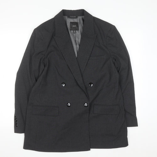 Next Women’s Grey Pinstripe Blazer Size 12 Classic Workwear