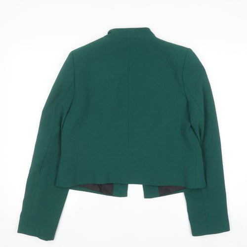 Debenhams Women's Green Size 12 Blazer Jacket with Zip Pockets