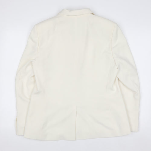 Autonomy Classic Women's Ivory Blazer Size 18 Single Breasted Jacket