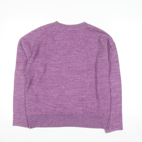 Stradivarius Women's Purple XS Knit Pullover Jumper