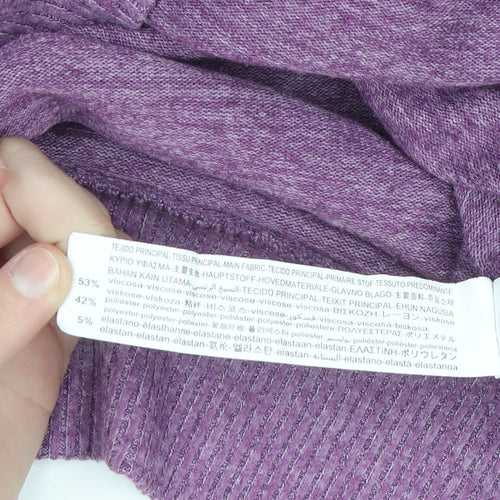 Stradivarius Women's Purple XS Knit Pullover Jumper