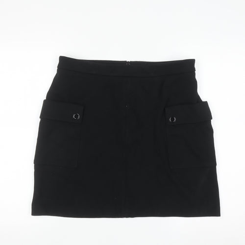 Next Women's Black Stretch Cargo Mini Skirt Size 16