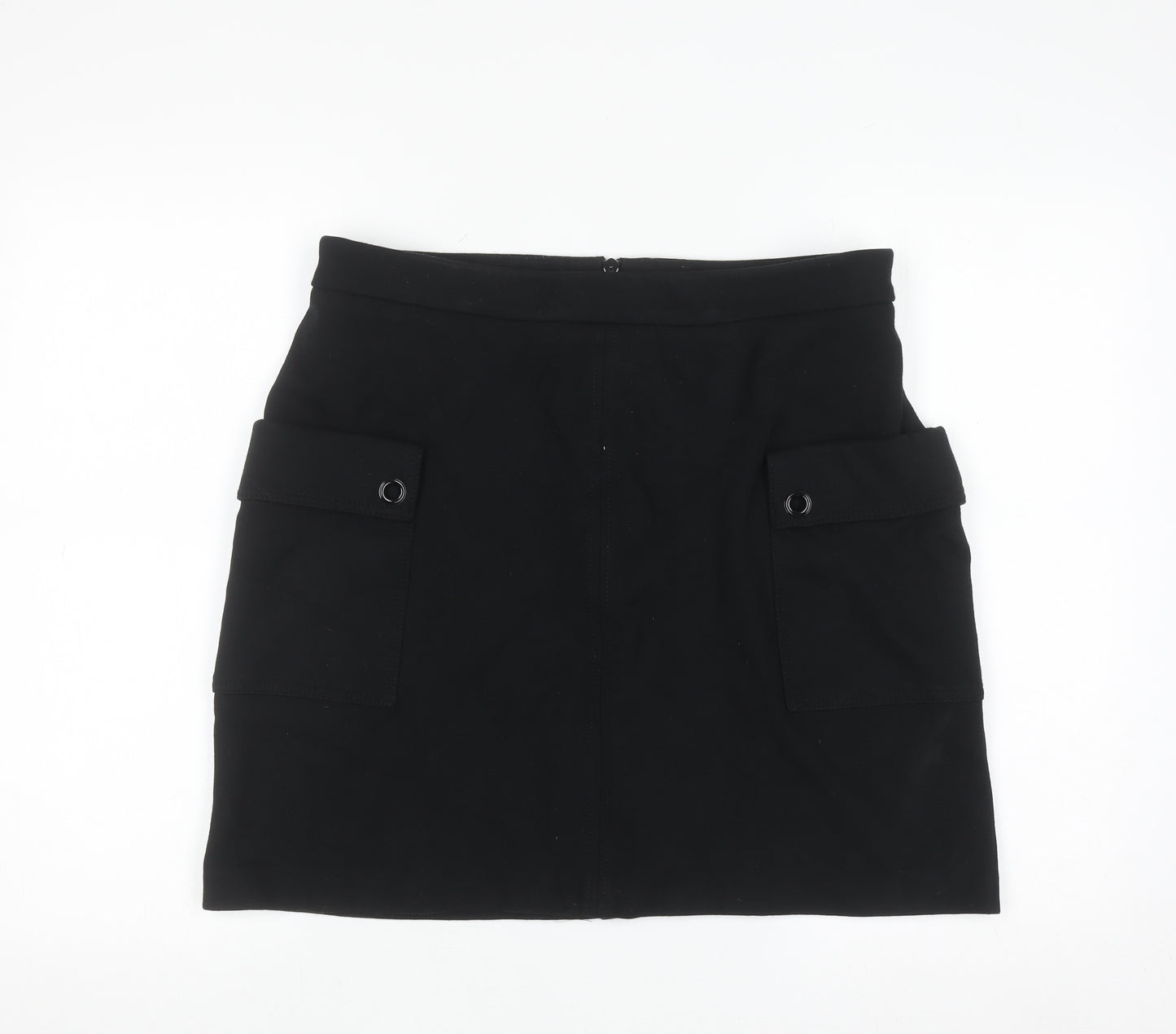 Next Women's Black Stretch Cargo Mini Skirt Size 16