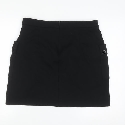 Next Women's Black Stretch Cargo Mini Skirt Size 16