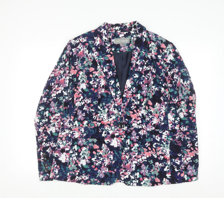 Marks and Spencer Women's Multicoloured Floral Blazer Size 16