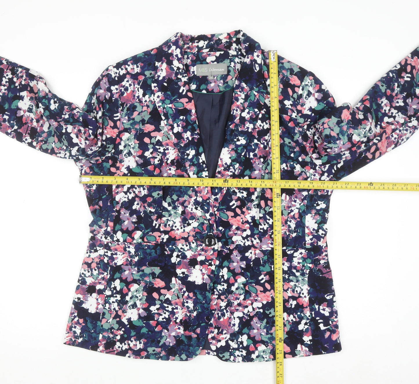 Marks and Spencer Women's Multicoloured Floral Blazer Size 16