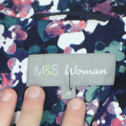 Marks and Spencer Women's Multicoloured Floral Blazer Size 16
