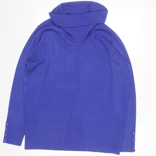 Debenhams Women’s Blue Roll Neck Acrylic Jumper Size 20