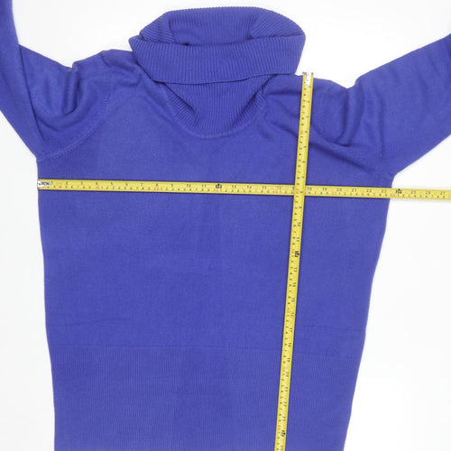 Debenhams Women’s Blue Roll Neck Acrylic Jumper Size 20