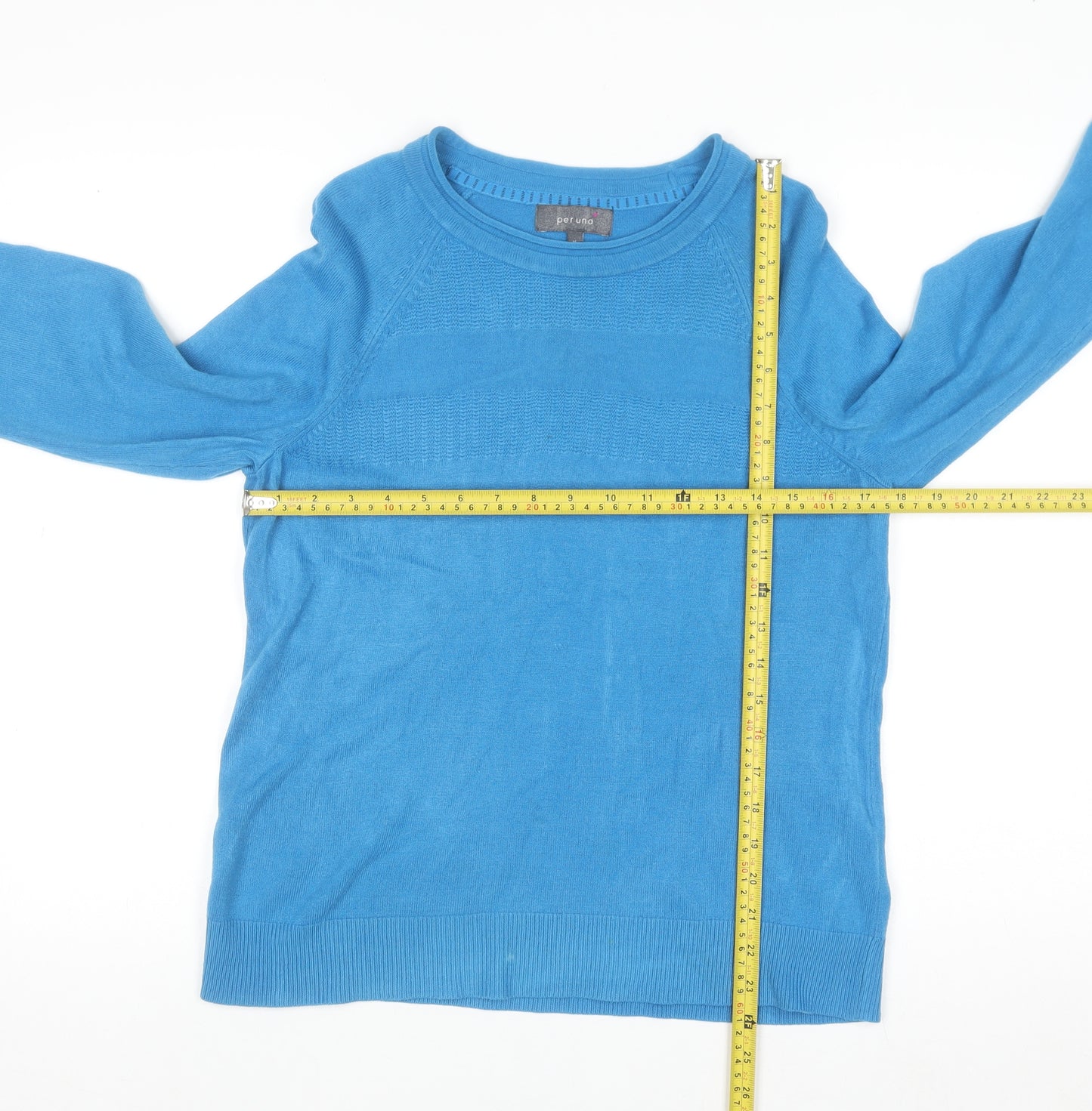 Marks and Spencer Per Una Women Blue Size 16 Crew Neck Jumper