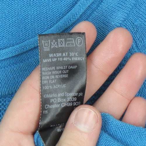 Marks and Spencer Per Una Women Blue Size 16 Crew Neck Jumper