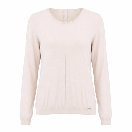 Front view of Mango Women Pink Round Neck Long Sleeve jumper, size 10