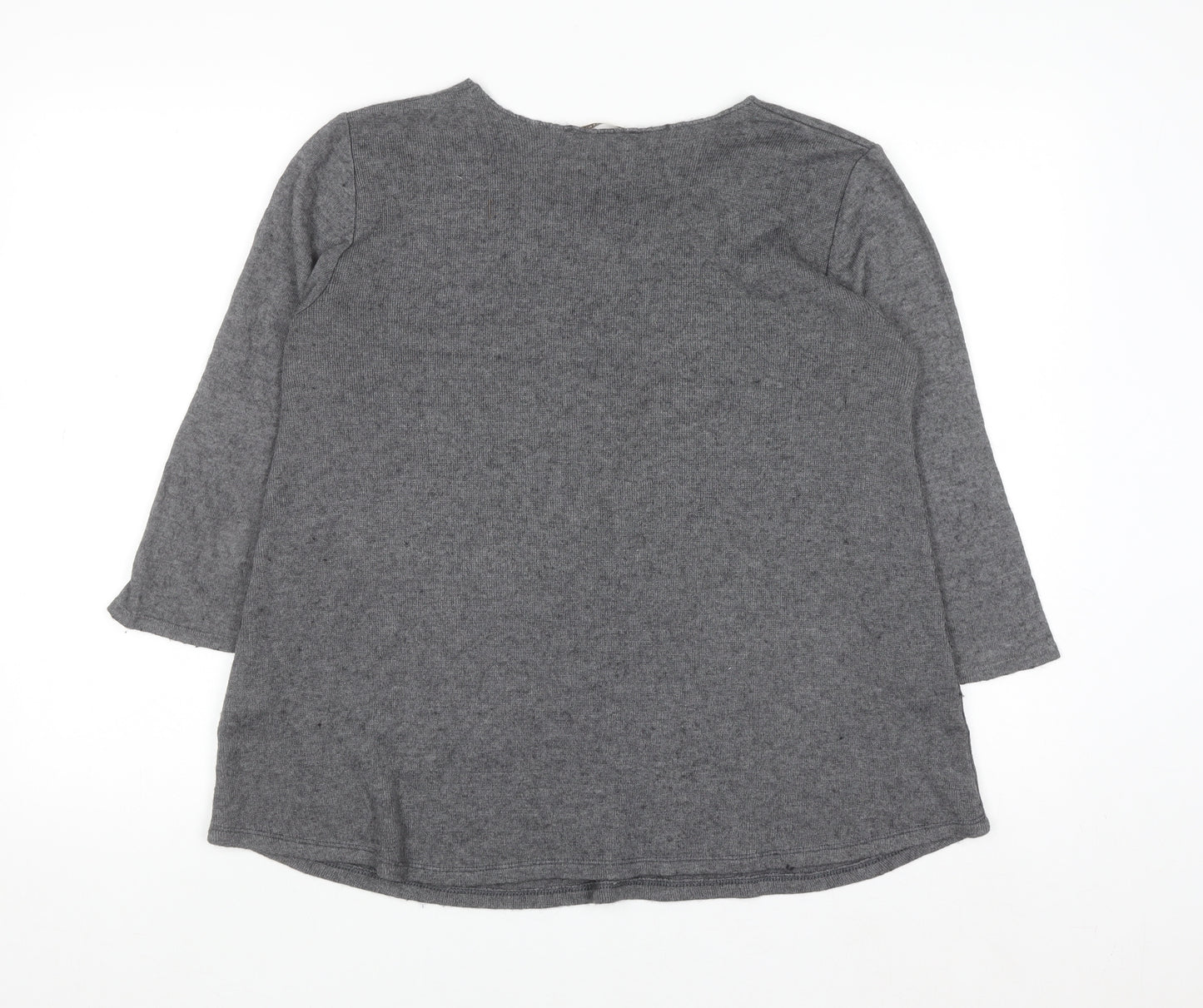 Maria Bellentani Women's Grey Wool Blend Tunic Jumper Size S