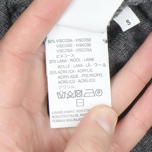 Maria Bellentani Women's Grey Wool Blend Tunic Jumper Size S
