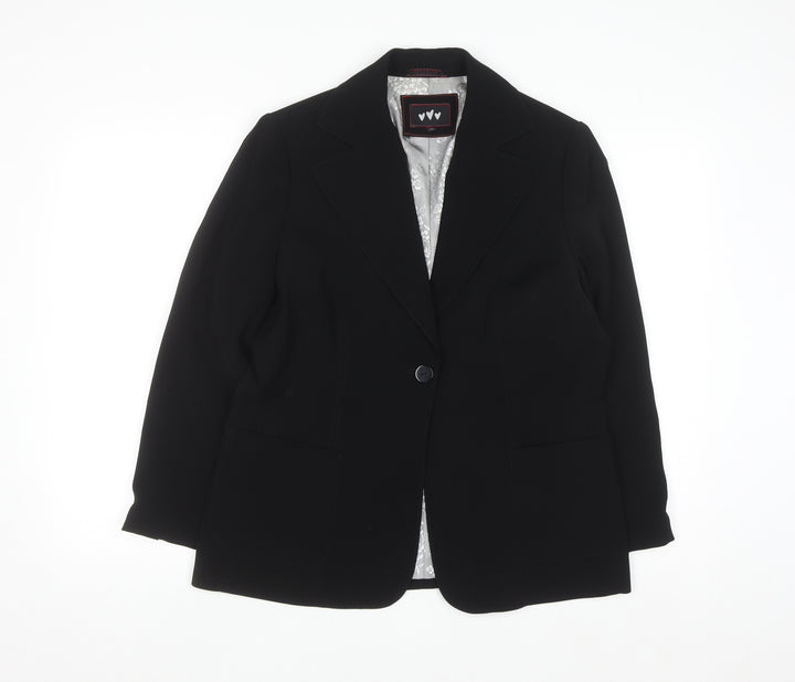 Marks and Spencer Womens Black Size 14 Classic Blazer Jacket