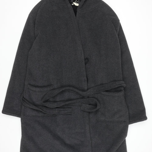 Marks and Spencer Men’s Grey Fleece Hooded Robe 2XL Belted Winter