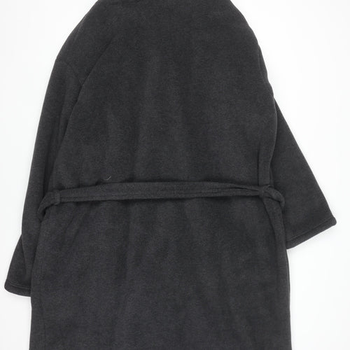 Marks and Spencer Men’s Grey Fleece Hooded Robe 2XL Belted Winter