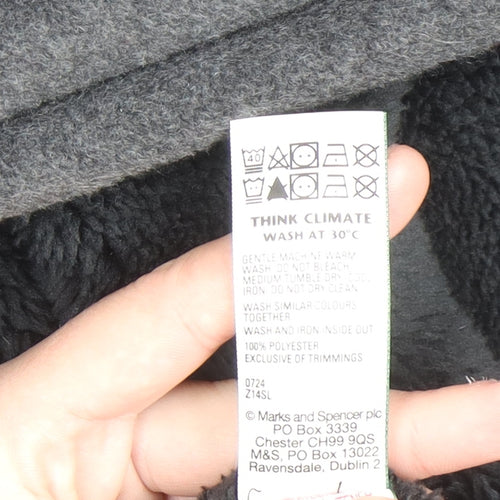 Marks and Spencer Men’s Grey Fleece Hooded Robe 2XL Belted Winter