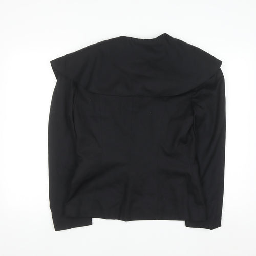 Le Château Women's Black Bow Collar Blazer Size 8 Classic Formal Jacket