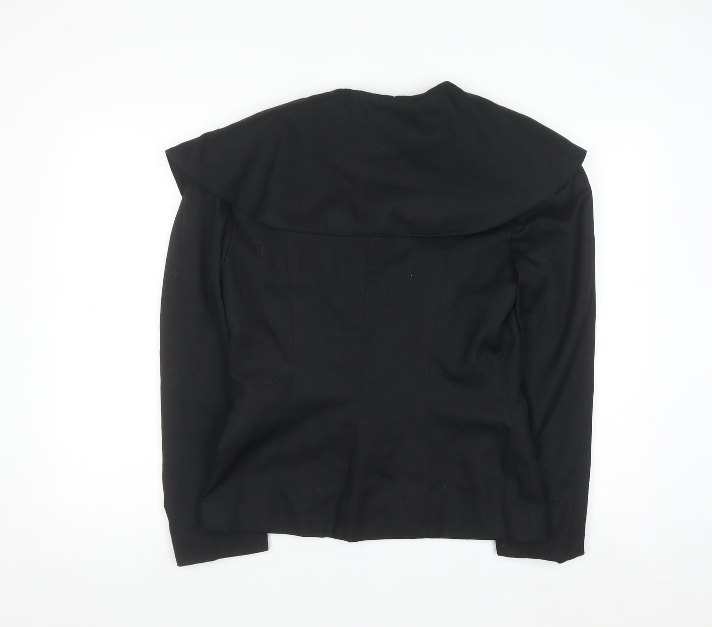 Le Château Women's Black Bow Collar Blazer Size 8 Classic Formal Jacket