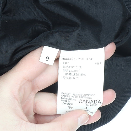 Le Château Women's Black Bow Collar Blazer Size 8 Classic Formal Jacket
