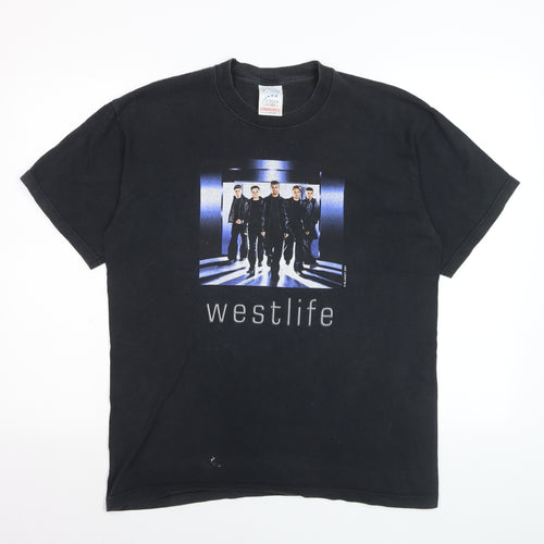 Fruit of the Loom Women Black Westlife 2001 Tour Graphic T-Shirt M