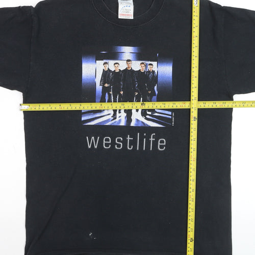 Fruit of the Loom Women Black Westlife 2001 Tour Graphic T-Shirt M