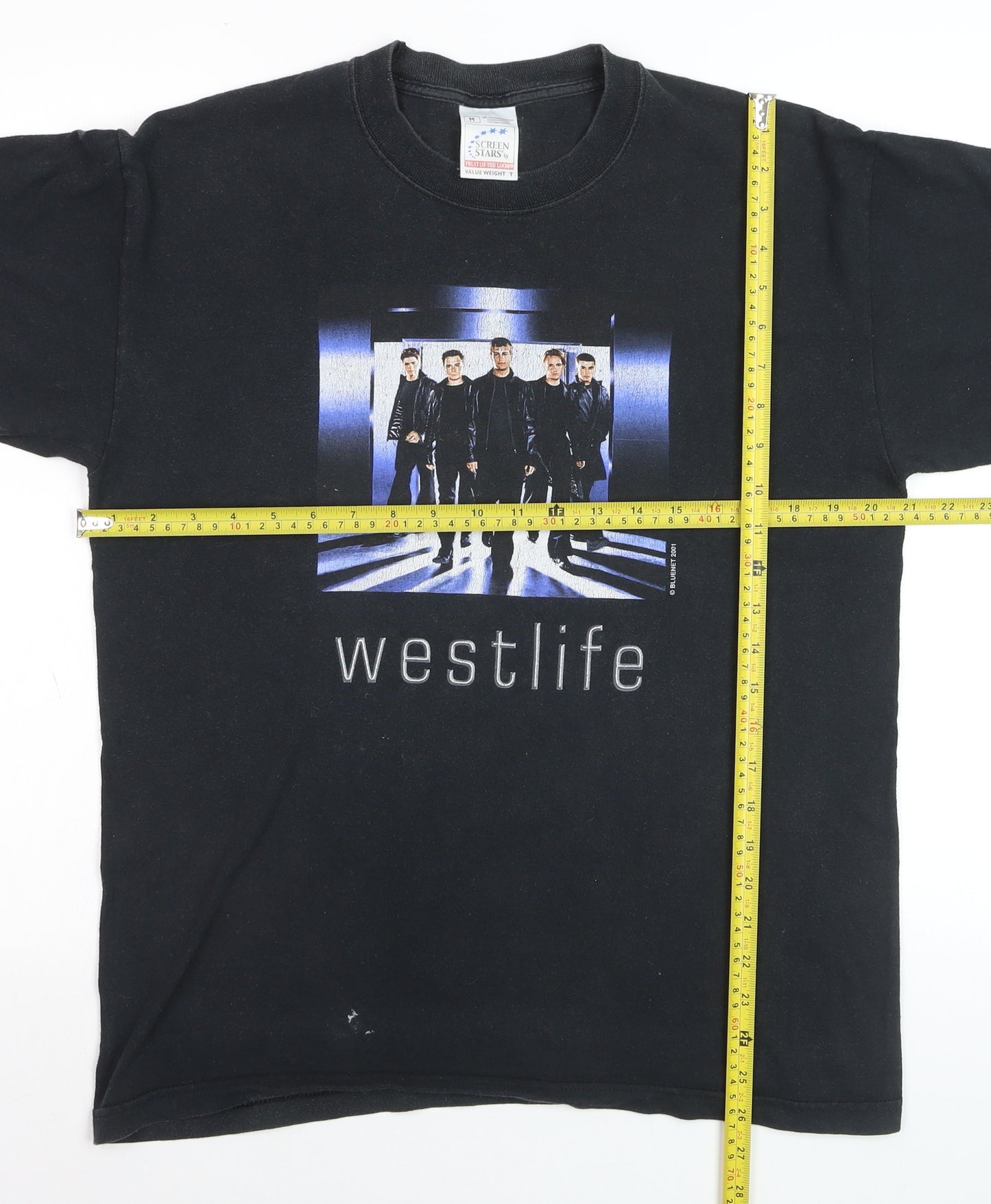 Fruit of the Loom Women Black Westlife 2001 Tour Graphic T-Shirt M