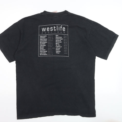 Fruit of the Loom Women Black Westlife 2001 Tour Graphic T-Shirt M