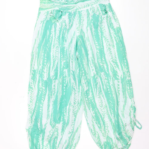 Garil Bras Women's Green Harem Trousers M Relaxed Summer