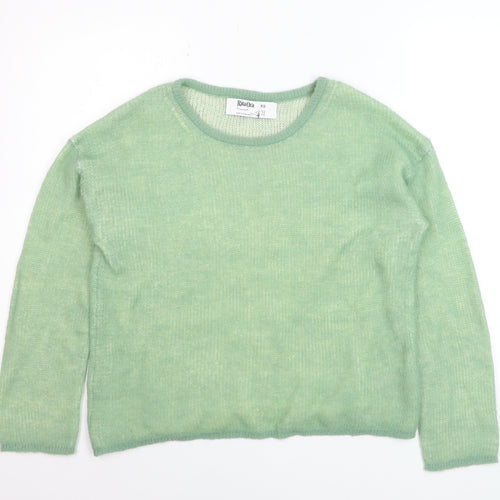 Primark Rita Ora Women's Green XS Mohair Blend Crew Neck Jumper