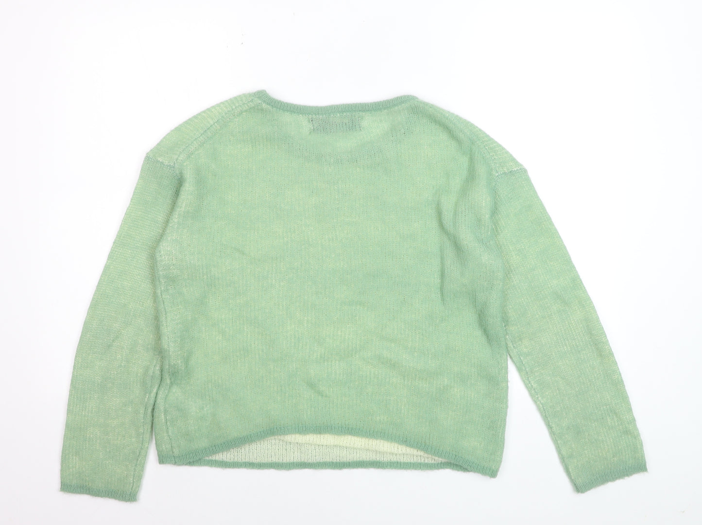 Primark Rita Ora Women's Green XS Mohair Blend Crew Neck Jumper