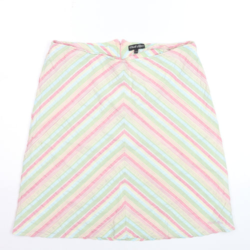 Chilli Pepper Women’s Multicoloured A-Line Cotton Skirt UK 14
