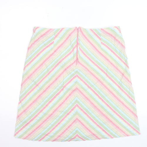 Chilli Pepper Women’s Multicoloured A-Line Cotton Skirt UK 14