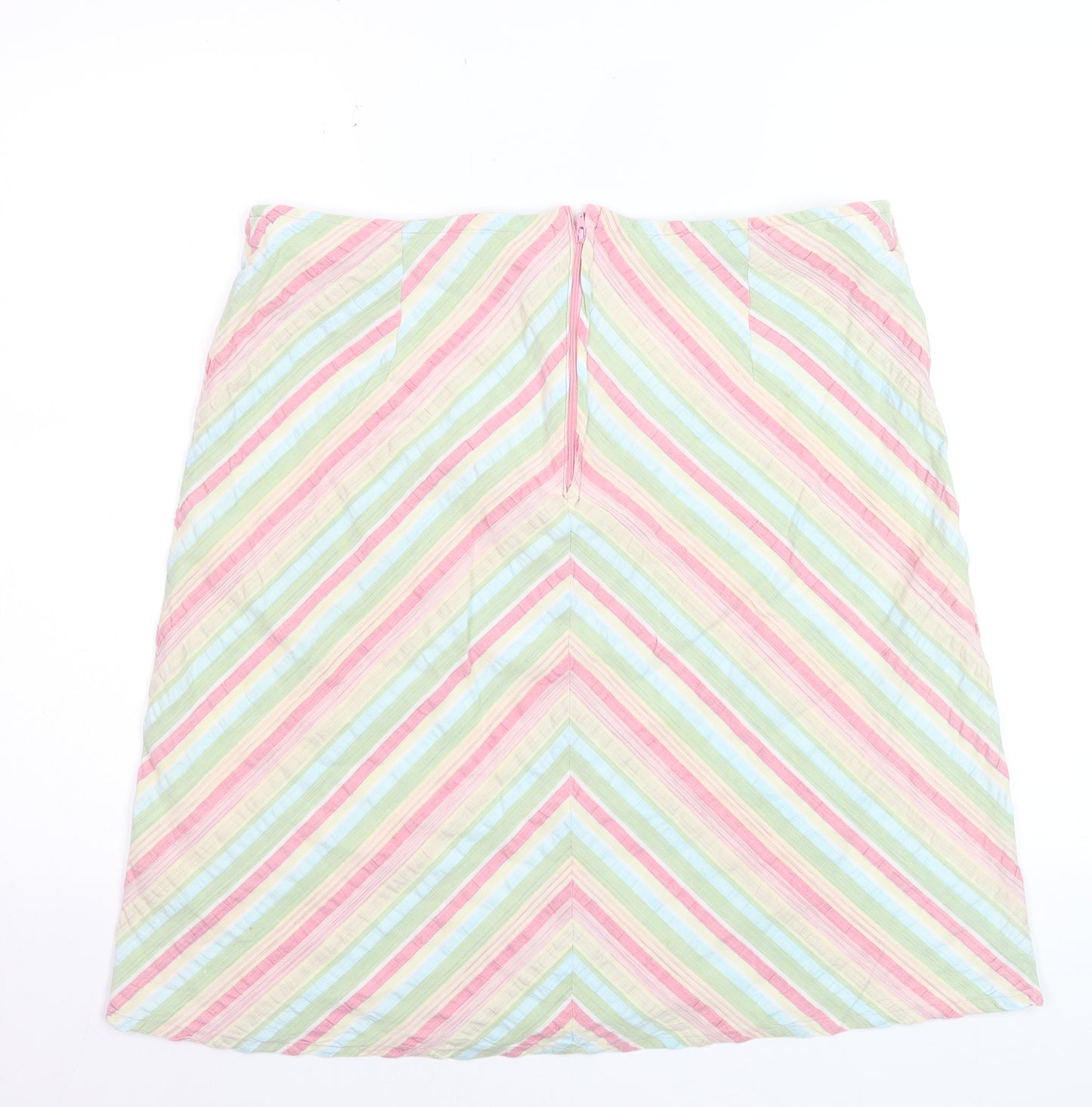 Chilli Pepper Women’s Multicoloured A-Line Cotton Skirt UK 14