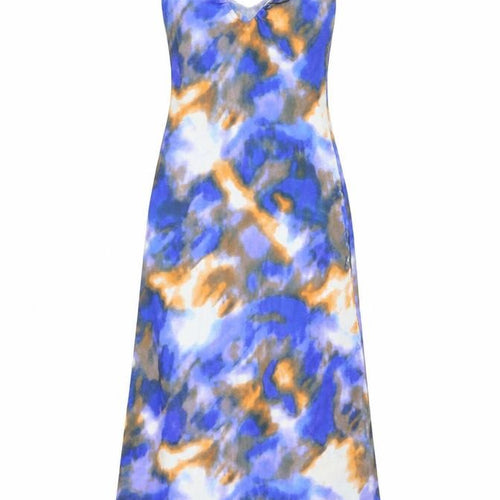 Zara Women Multicoloured Size 8 Slip Midi Dress Viscose Blend