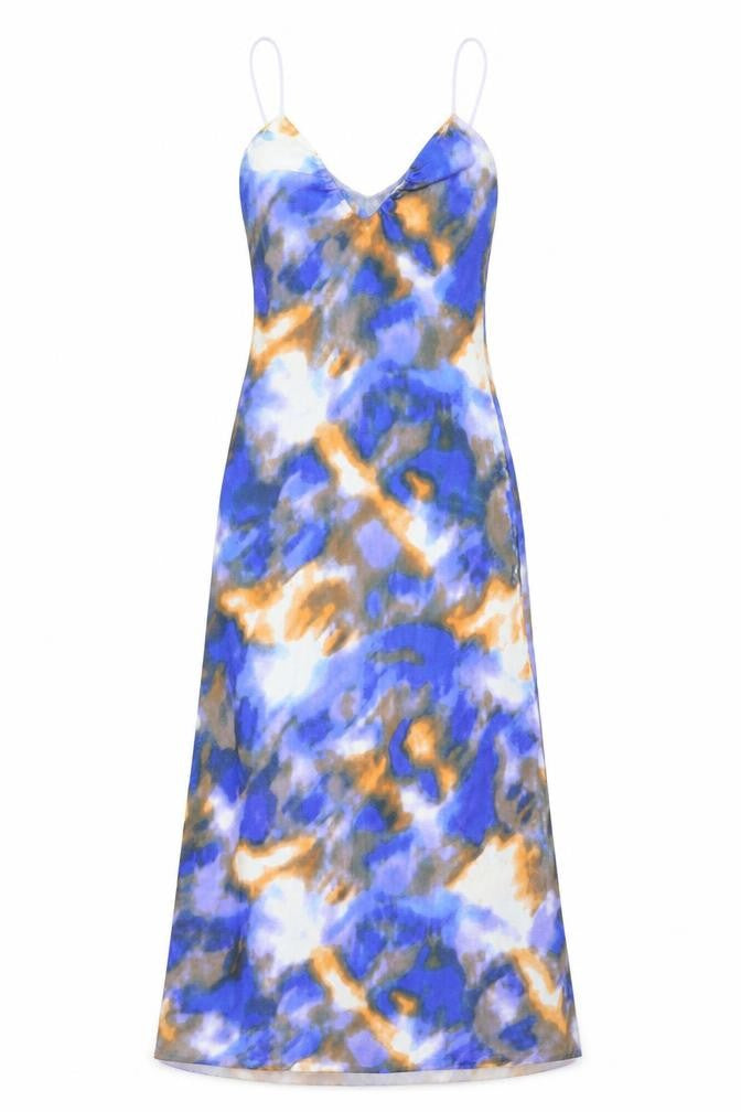 Zara Women Multicoloured Size 8 Slip Midi Dress Viscose Blend